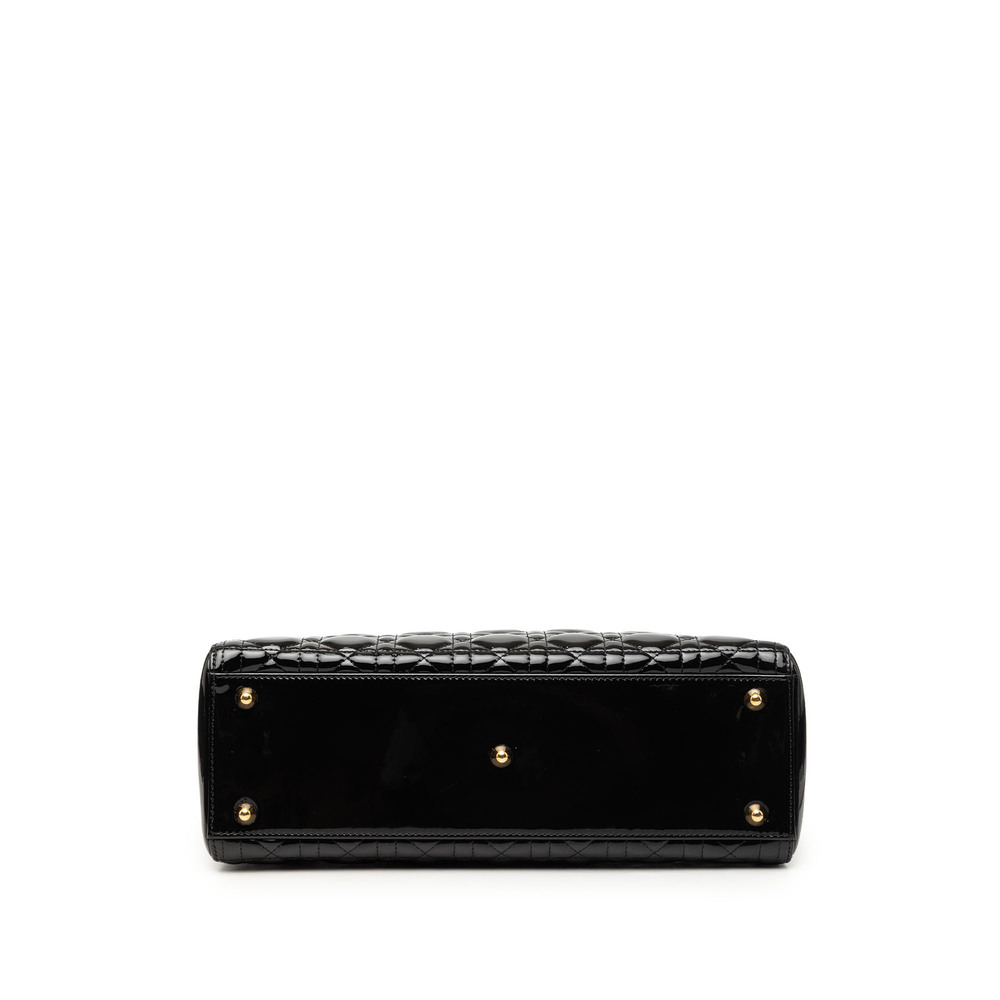 Pre-Loved Dior Large Patent Cannage Lady Dior - Picture 3 of 7